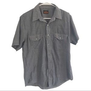 Western Fashion Striped Casual Short Sleeve Shirt